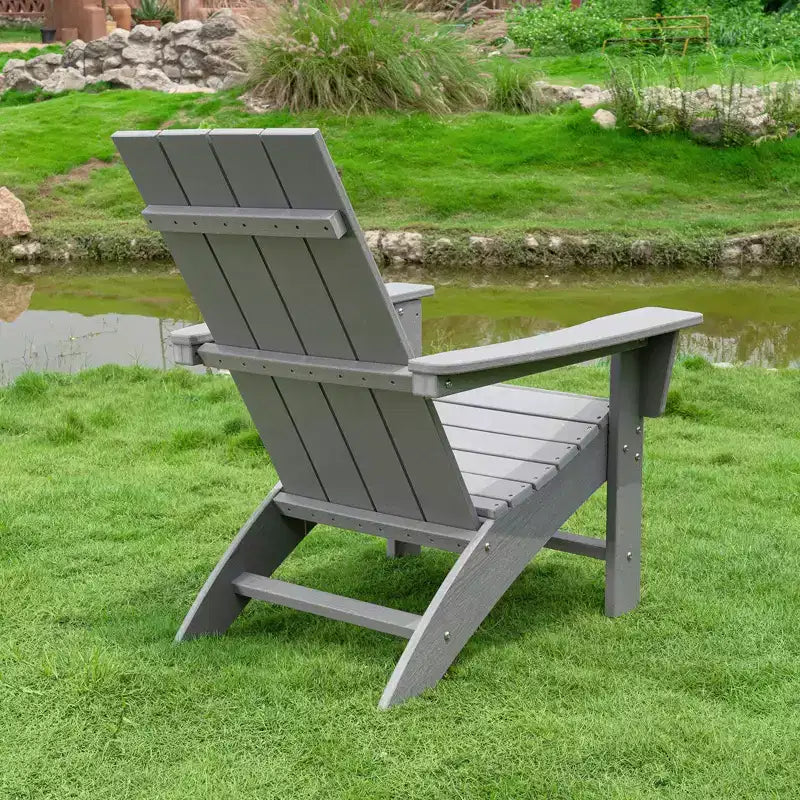 GARPROVM Sedia Adirondack Accogliente in HDPE, Resistente alle Intemperie, per Patio Esterno