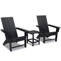 GARPROVM 2 chaises Adirondack avec table d'appoint, en PEHD, résistantes aux intempéries, mobilier de patio extérieur