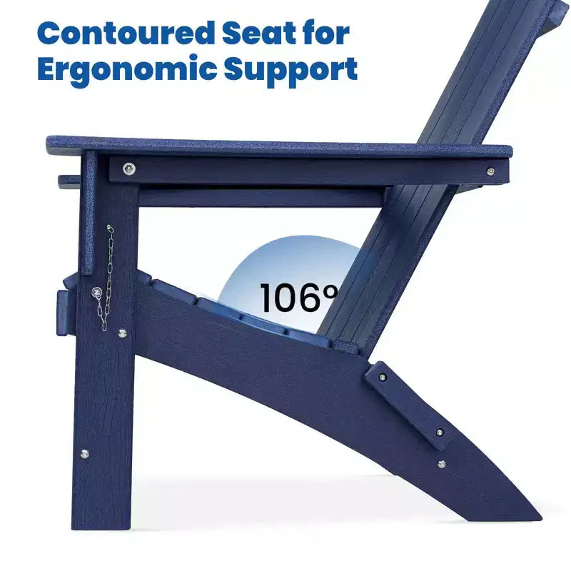 GARPROVM 2 Chaises Adirondack Pliantes Améliorées en PEHD avec Table d'appoint Résistantes aux Intempéries Pour l'Extérieur