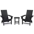 GARPROVM 2 Chaises Adirondack Pliantes Améliorées en PEHD avec Table d'appoint Résistantes aux Intempéries Pour l'Extérieur