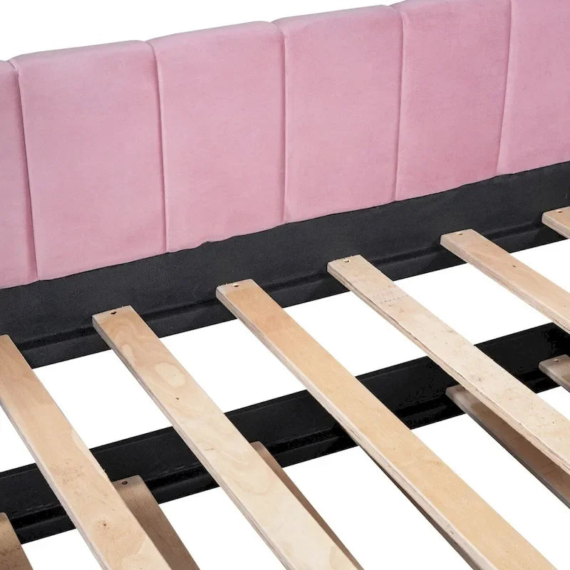 Letto Divano Imbottito per Materasso Singolo con Schienale Ergonomico e Letto Estraibile
