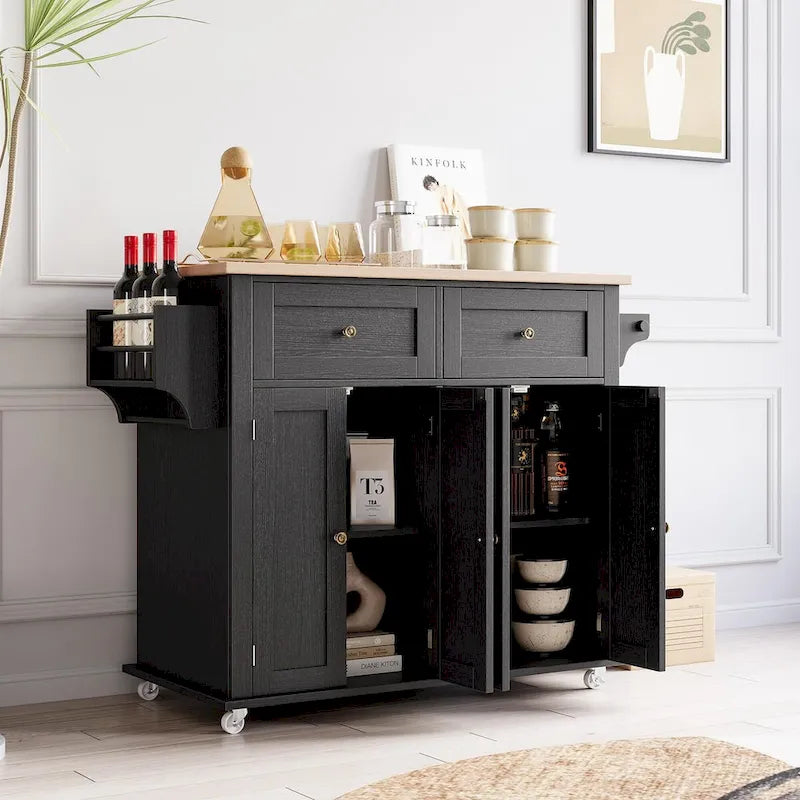 Carrello da cucina con isola e ruote