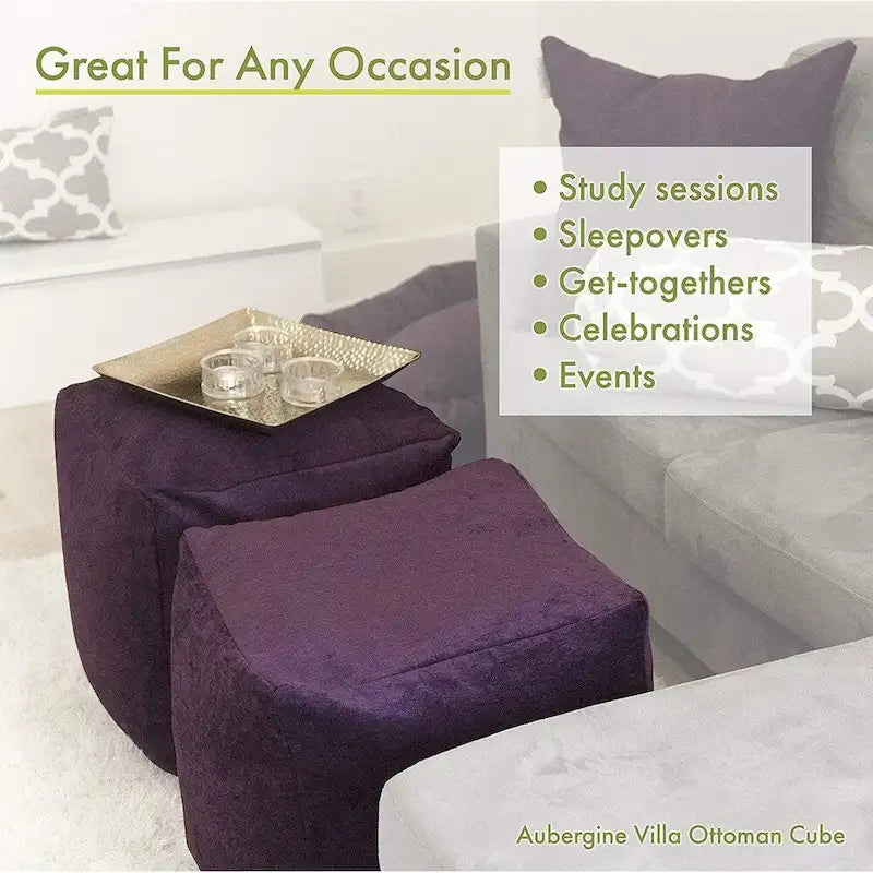Majestic Home Goods Pouf Cubo Ottomano da Interno Ellie