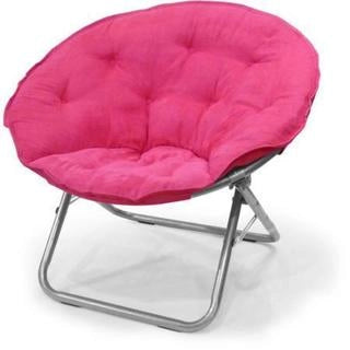 Sedia a piattino grande e contemporanea in microsuede viola/metallo