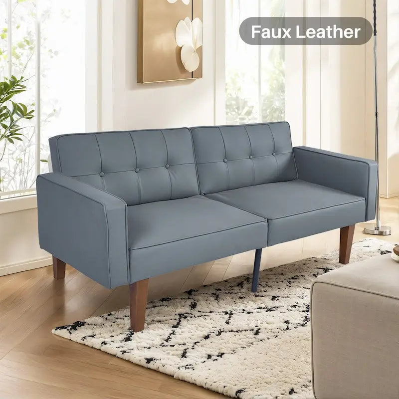 Canapé futon, Canapé-lit convertible, Canapé 2 places convertible, Lit de repos pour salon, appartement, bureau