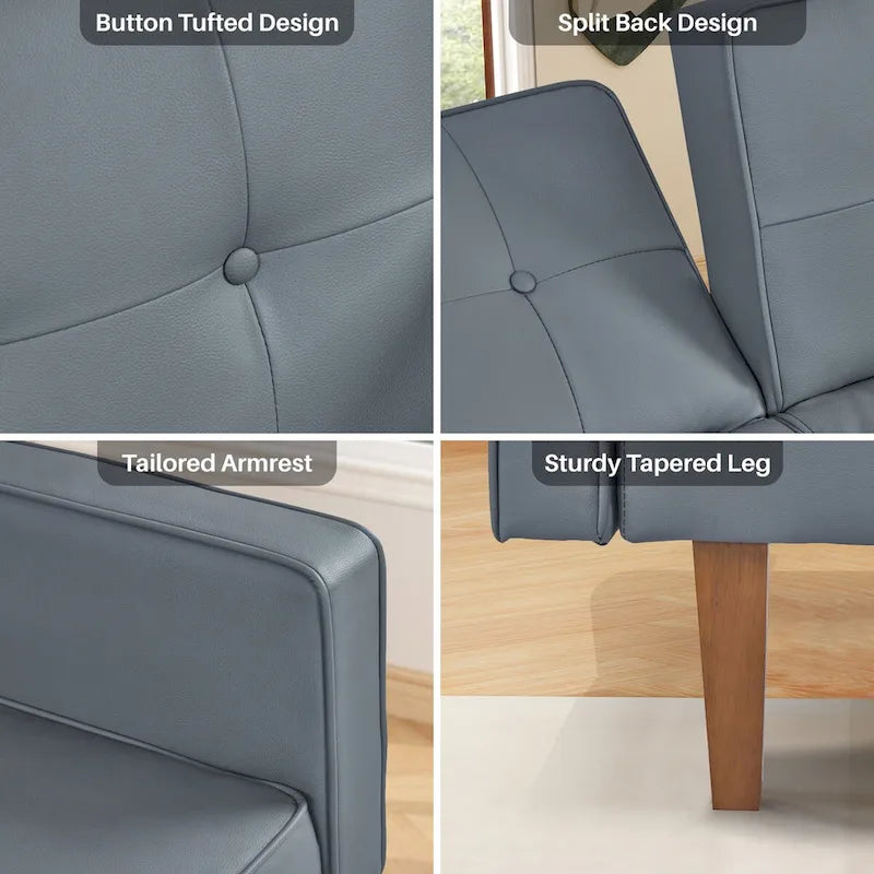 Divano letto Futon, Divano letto Futon convertibile, Divano letto a due posti, Divano letto per soggiorno, appartamento, ufficio