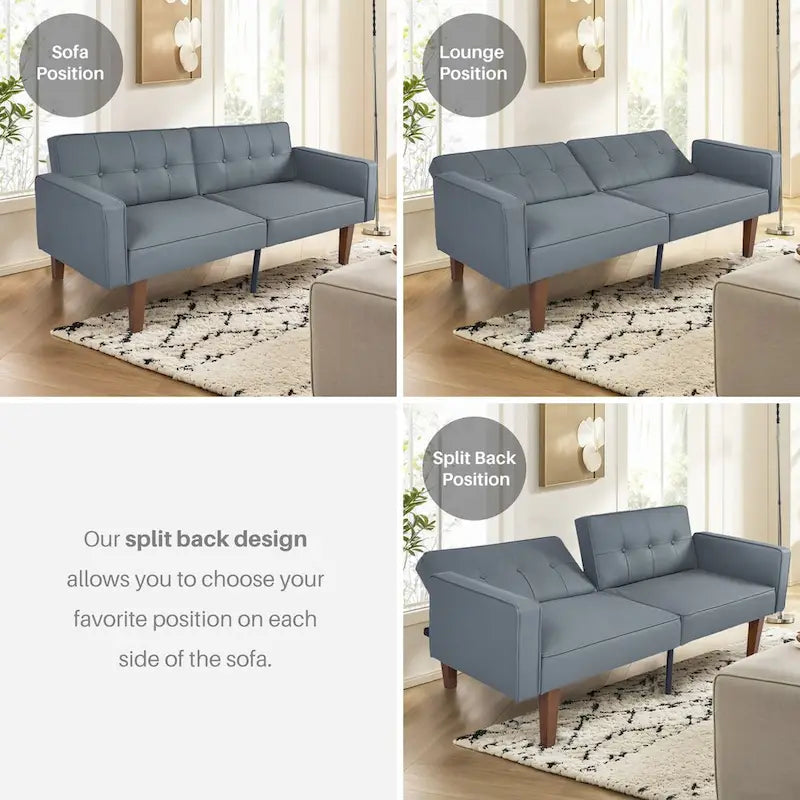 Divano letto Futon, Divano letto Futon convertibile, Divano letto a due posti, Divano letto per soggiorno, appartamento, ufficio