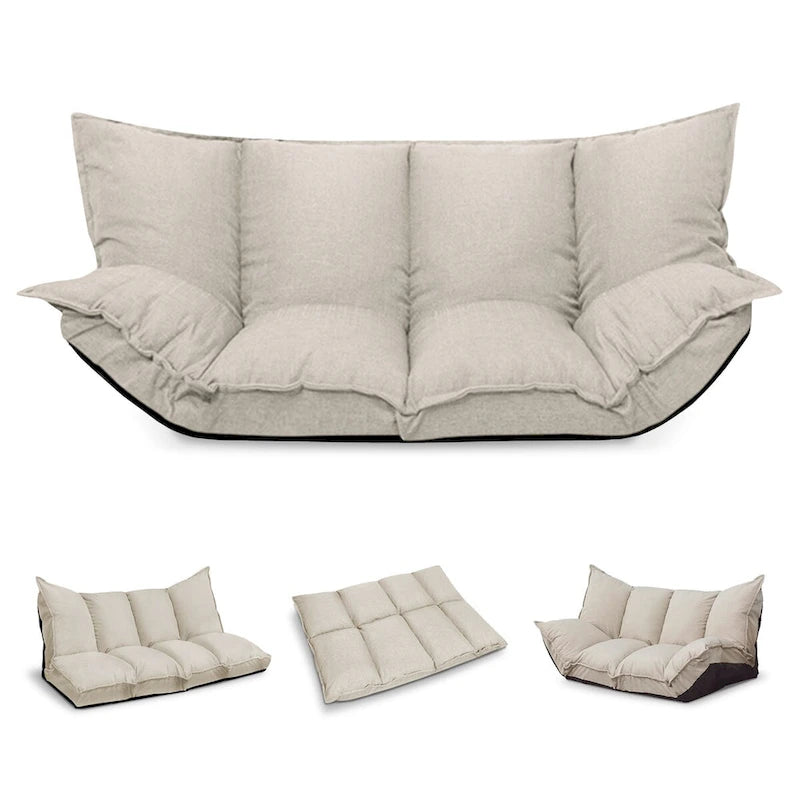 Divano Letto Moderno Pieghevole Beige per Bambini o Casa