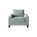 Poltrona con braccioli rivestita in lino stile semplice CraftPorch
