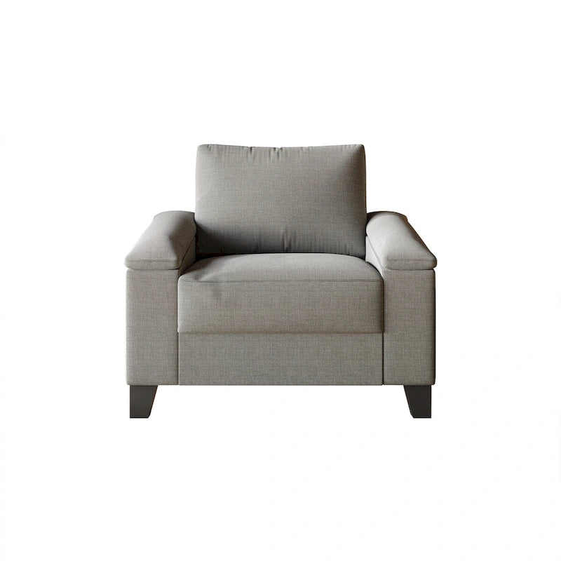 Fauteuil rembourré en lin style simple CraftPorch