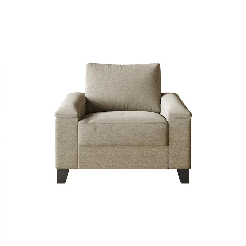 Fauteuil rembourré en lin style simple CraftPorch