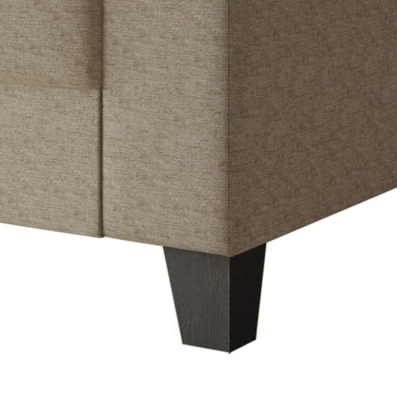 Poltrona con braccioli rivestita in lino stile semplice CraftPorch