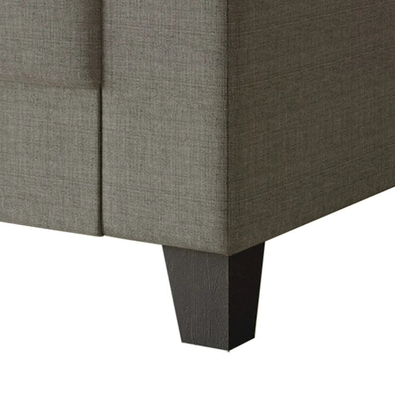 Poltrona con braccioli rivestita in lino stile semplice CraftPorch