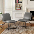 Set di 2 Poltrone Accent in Ecopelle Mid-Century con Schienale Regolabile - 31.5 A X 22.2 L X 23.6 P