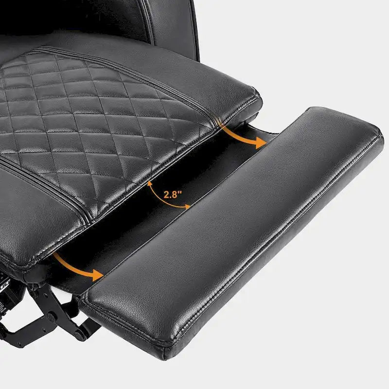 Poltrona reclinabile elettrica MCombo, divano reclinabile elettrico con poggiatesta regolabile e porta USB e Type-C, similpelle HTS432