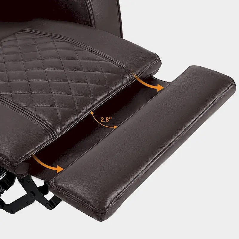 Poltrona reclinabile elettrica MCombo, divano reclinabile elettrico con poggiatesta regolabile e porta USB e Type-C, similpelle HTS432