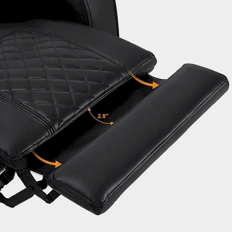 Poltrona reclinabile elettrica MCombo, divano reclinabile elettrico con poggiatesta regolabile e porta USB e Type-C, similpelle HTS432