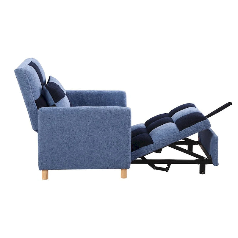 Poltrona Letto Convertibile 3 in 1, Divano Singolo (Bianco Nero)