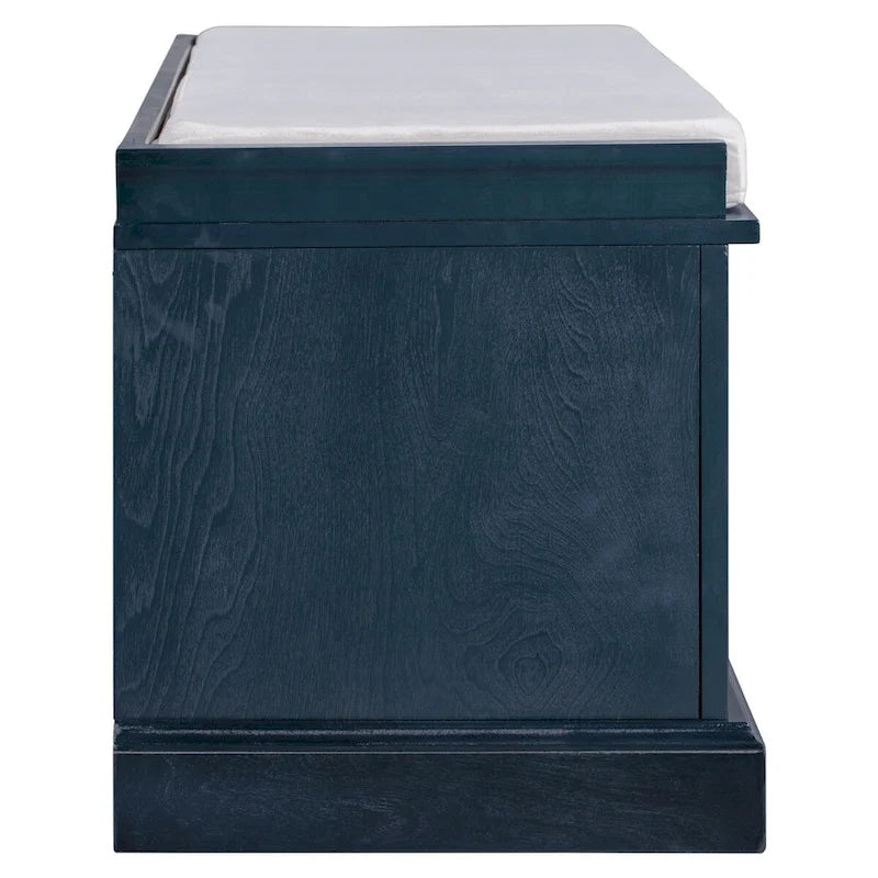 Panca Contenitore con 2 Cassetti, 2 Armadietti e Cuscino Rimovibile - 108L x 40,5P x 44,5A cm