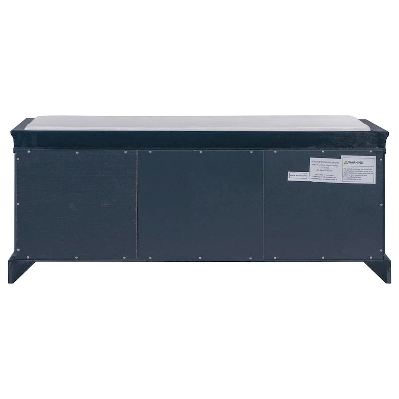 Panca Contenitore con 2 Cassetti, 2 Armadietti e Cuscino Rimovibile - 108L x 40,5P x 44,5A cm