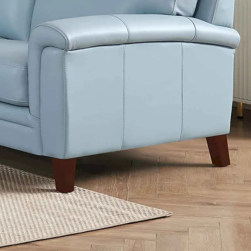 Sedia in pelle pieno fiore Hydeline Westcott con memory foam e molle