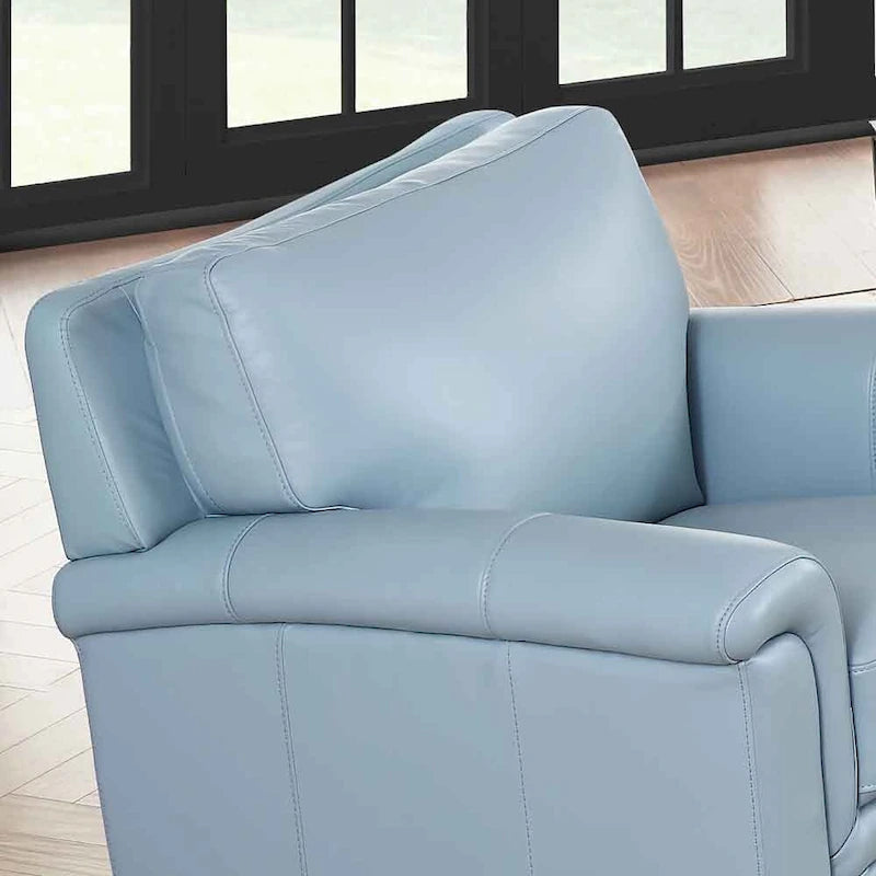 Sedia in pelle pieno fiore Hydeline Westcott con memory foam e molle