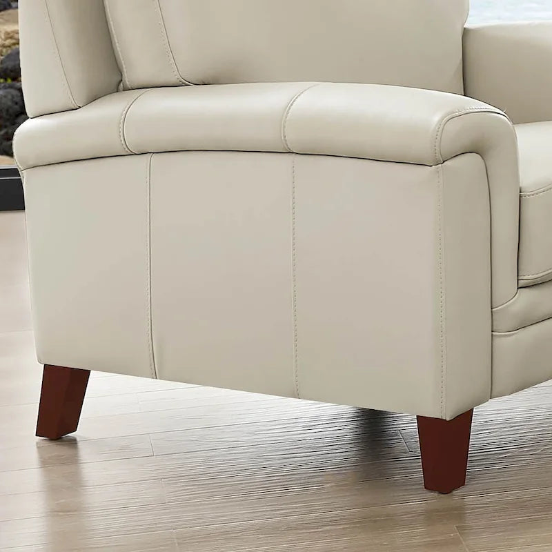 Sedia in pelle pieno fiore Hydeline Westcott con memory foam e molle