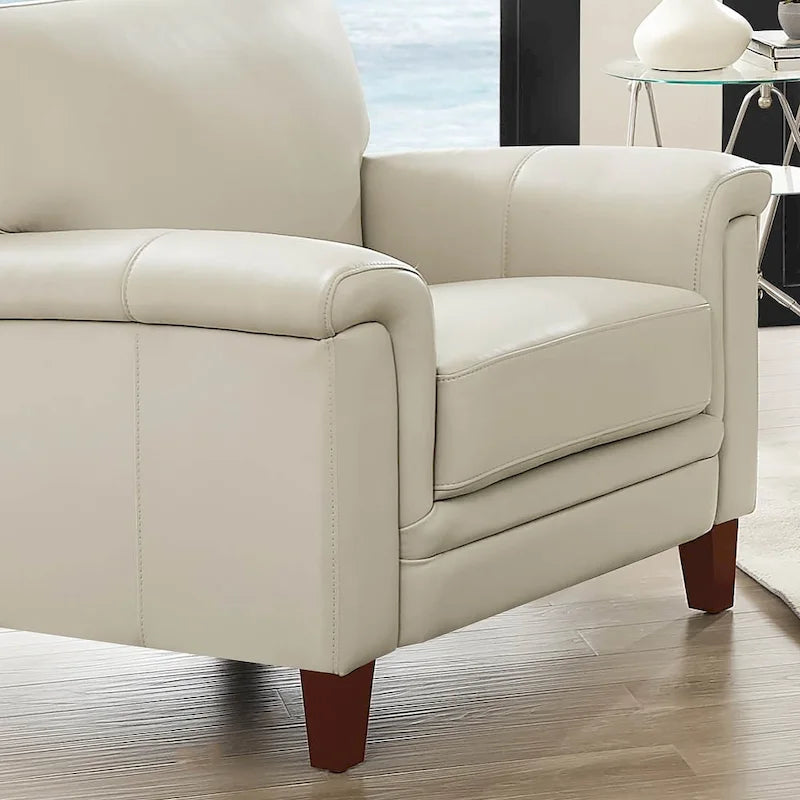 Sedia in pelle pieno fiore Hydeline Westcott con memory foam e molle