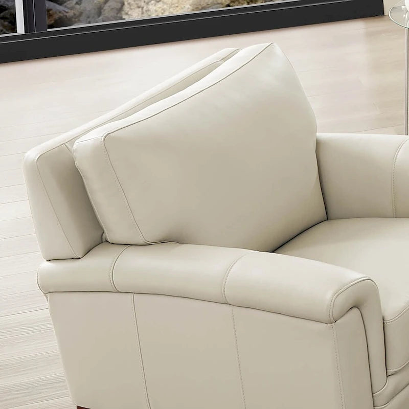 Sedia in pelle pieno fiore Hydeline Westcott con memory foam e molle