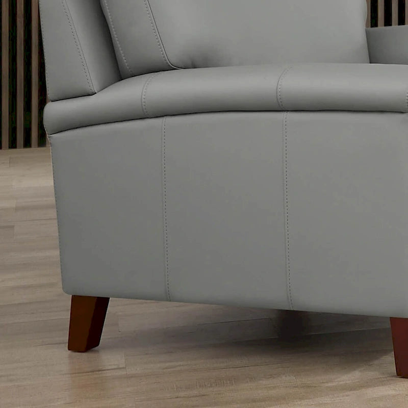 Sedia in pelle pieno fiore Hydeline Westcott con memory foam e molle