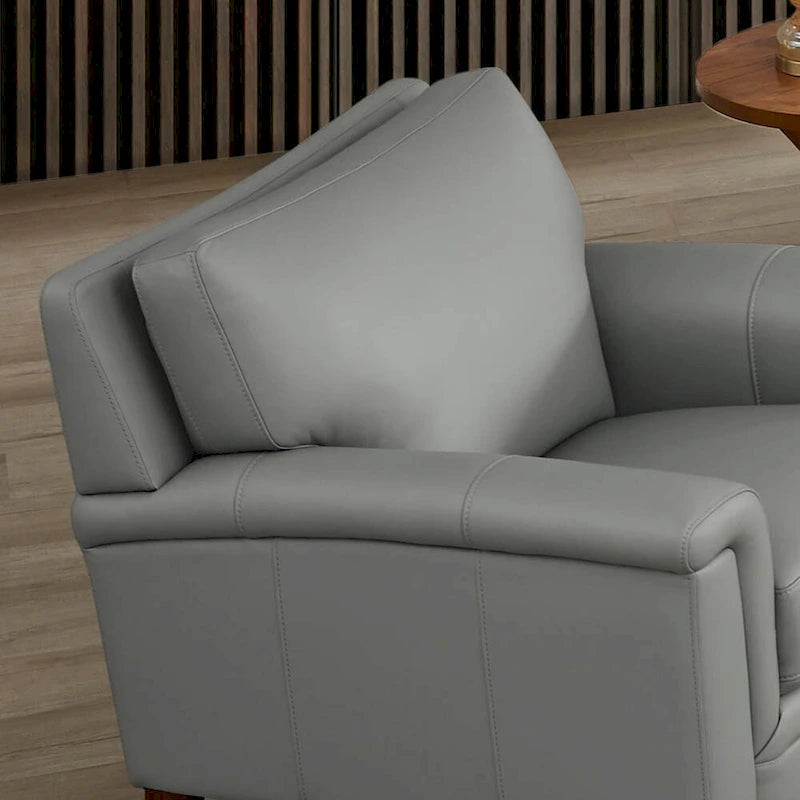 Sedia in pelle pieno fiore Hydeline Westcott con memory foam e molle