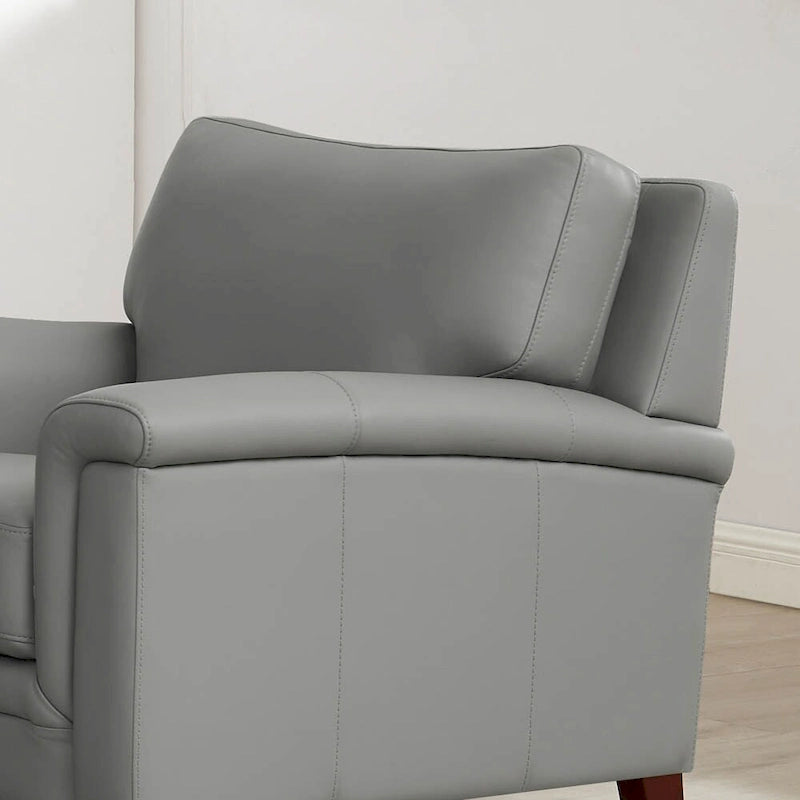 Sedia in pelle pieno fiore Hydeline Westcott con memory foam e molle