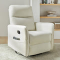 Poltrona reclinabile girevole Curtis Rocker con due tasche laterali di HULALA HOME