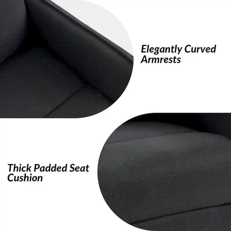 Poltrona reclinabile girevole Curtis Rocker con due tasche laterali di HULALA HOME