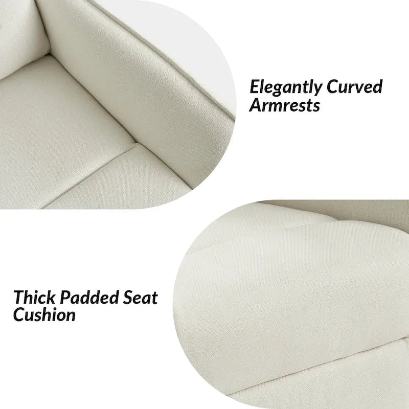 Poltrona reclinabile girevole Curtis Rocker con due tasche laterali di HULALA HOME