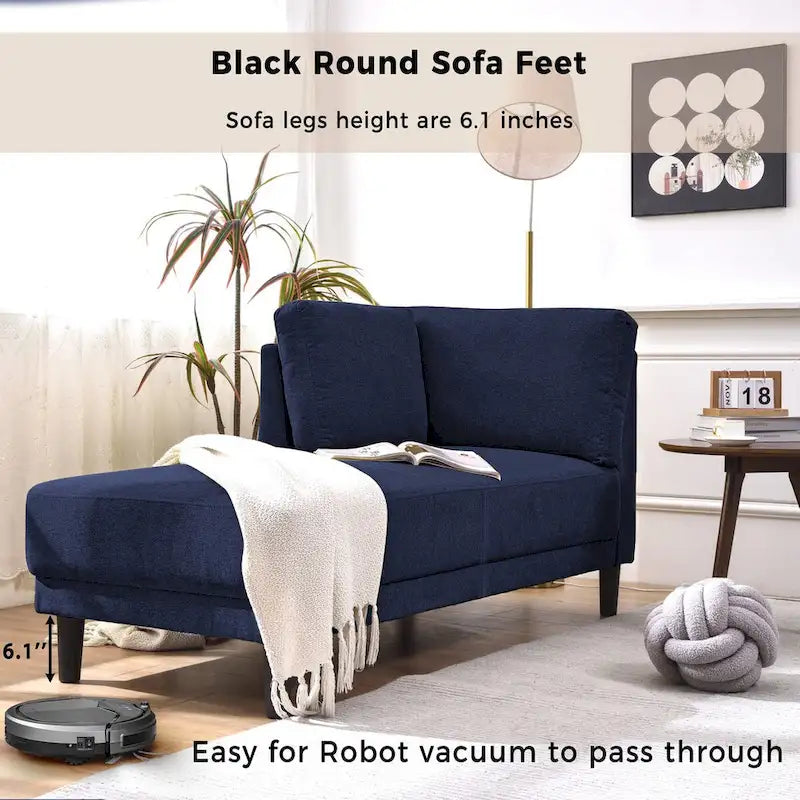 Divano Chaise Longue Imbottito Moderno di Metà Secolo