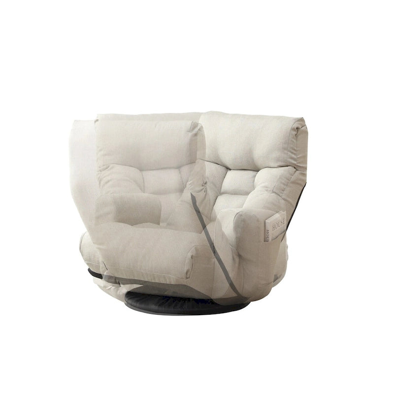 Poltrone relax reclinabili grigie con poggiatesta e supporto lombare regolabili