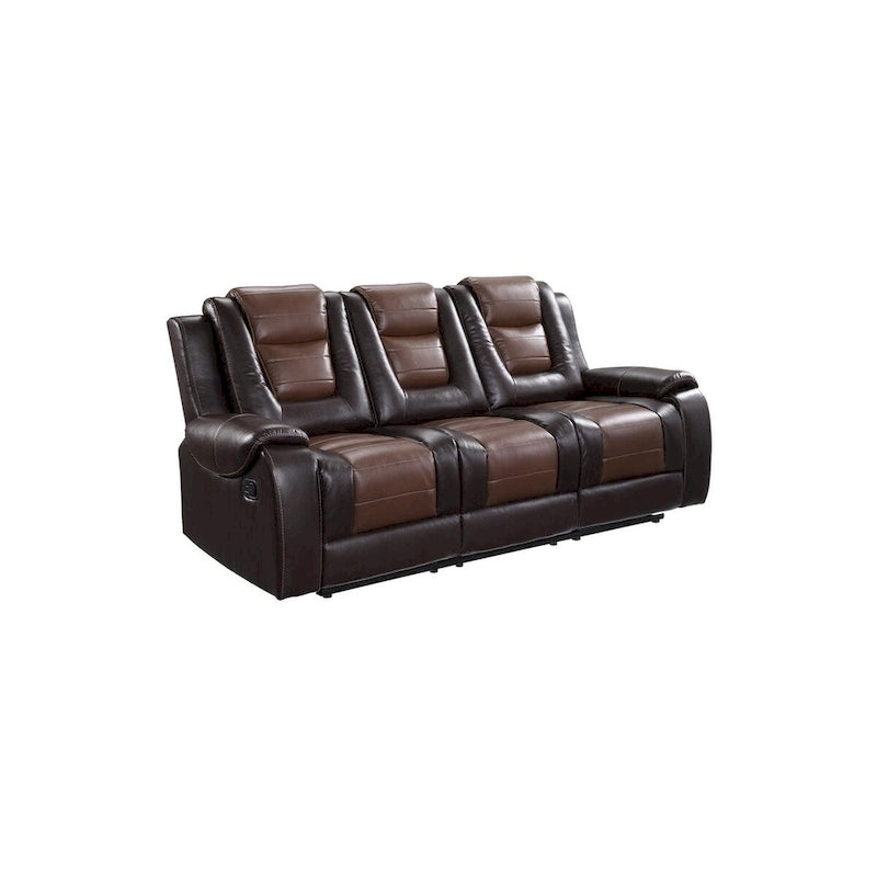 Set soggiorno Grete Brown in similpelle di alta qualità