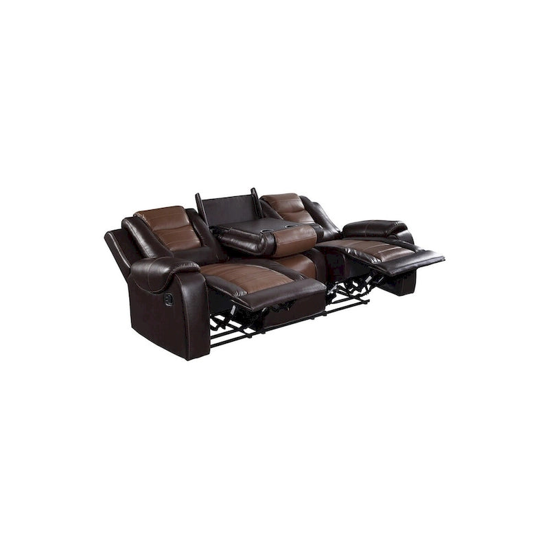 Set soggiorno Grete Brown in similpelle di alta qualità
