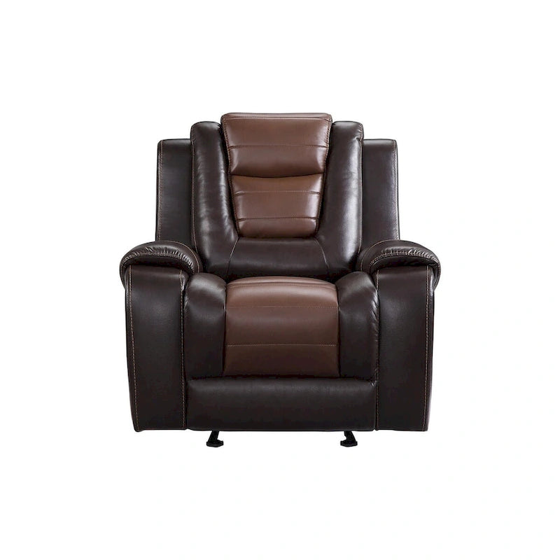 Set soggiorno Grete Brown in similpelle di alta qualità