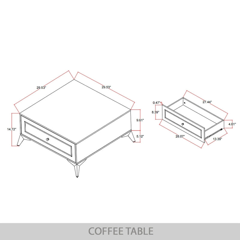 Tavolino da caffè contemporaneo CraftPorch