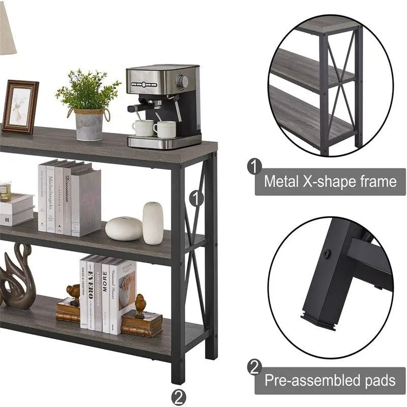 Tavolo consolle da divano industriale - 13,39P x 47,24L x 30A