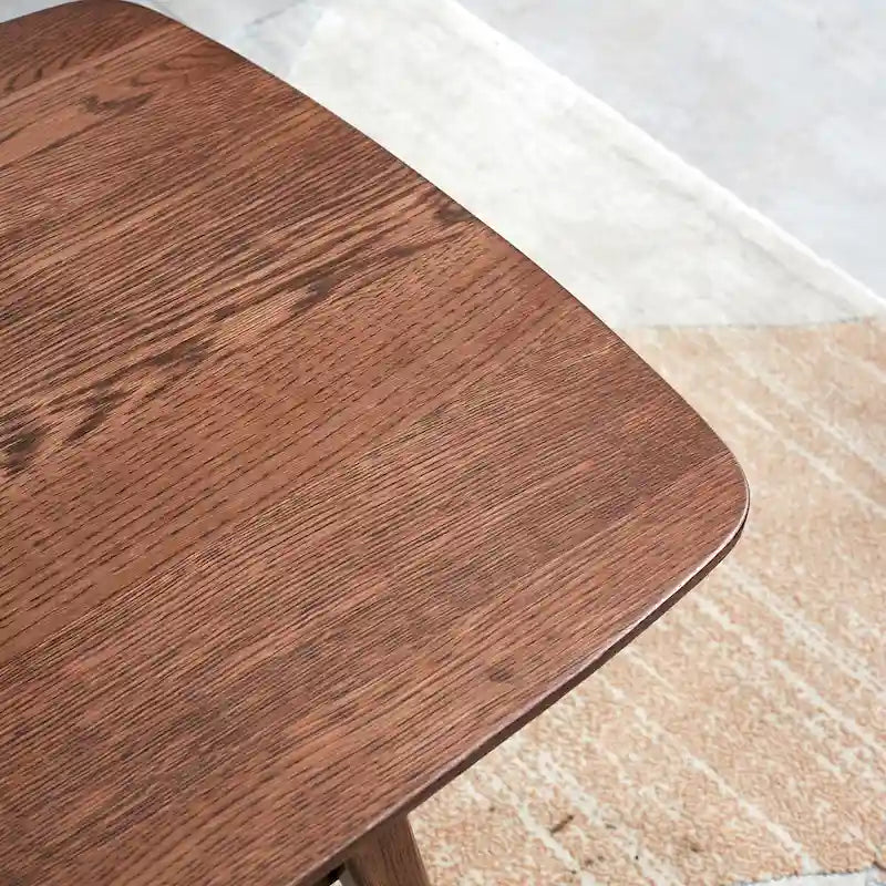 Tavolino da salotto 100% Legno massello di Rovere Piano d'appoggio Scrivania Tavolino da caffè L100 x P50 x H44, Facile da montare Legno con ripiano portaoggetti