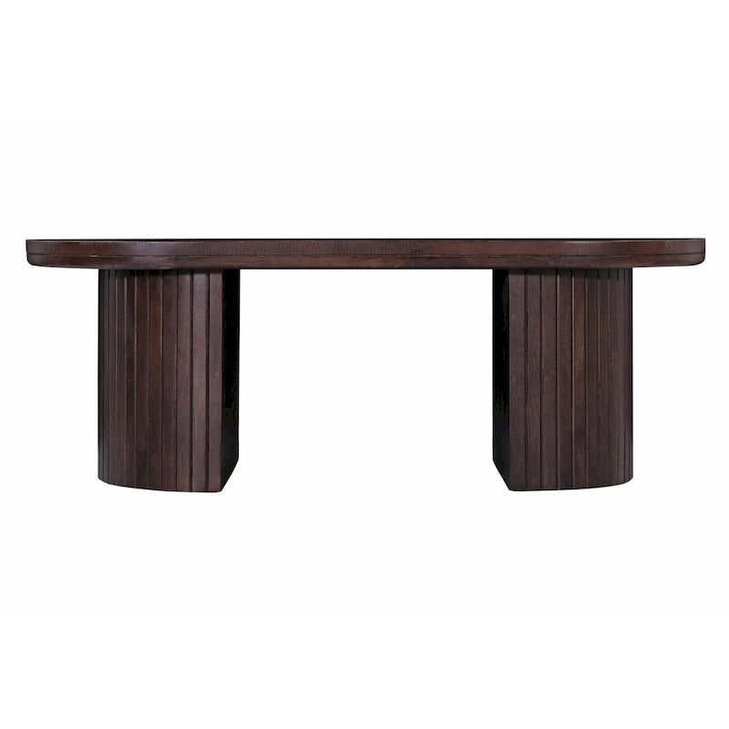Tavolino ovale Geneva 51 pollici in legno marrone