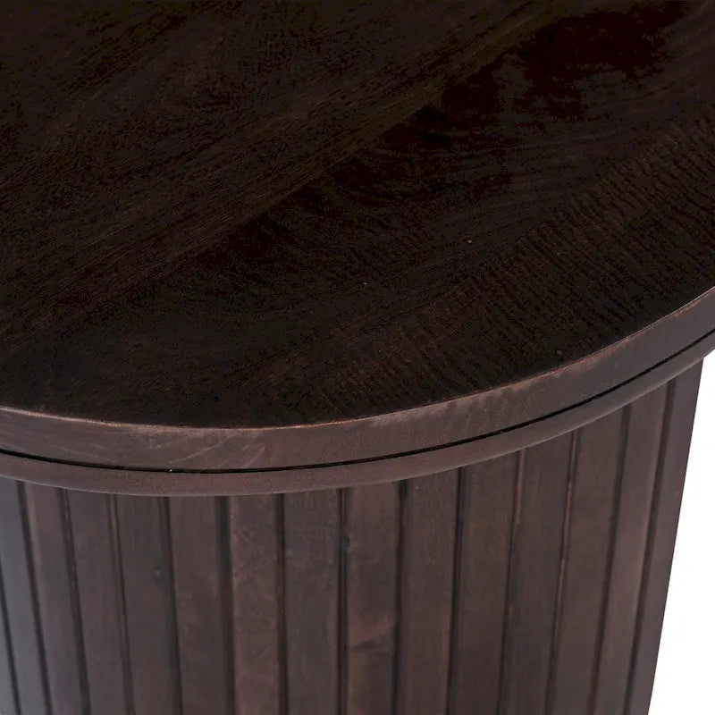 Tavolino ovale Geneva 51 pollici in legno marrone