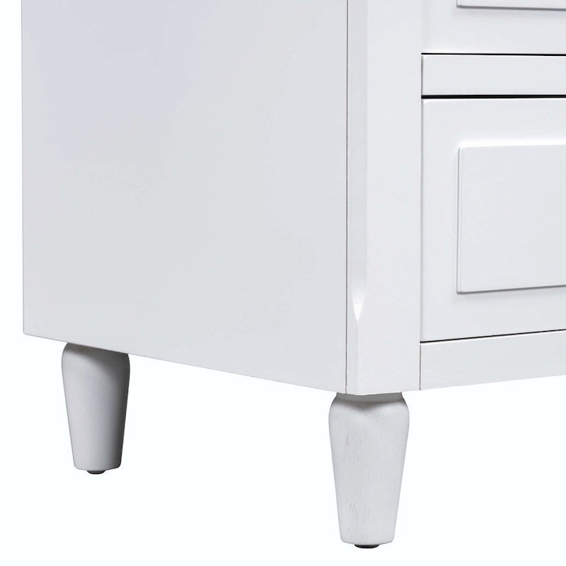 Comodino a 3 cassetti in legno