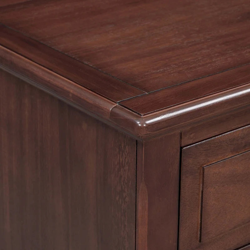 Comodino a 3 cassetti in legno