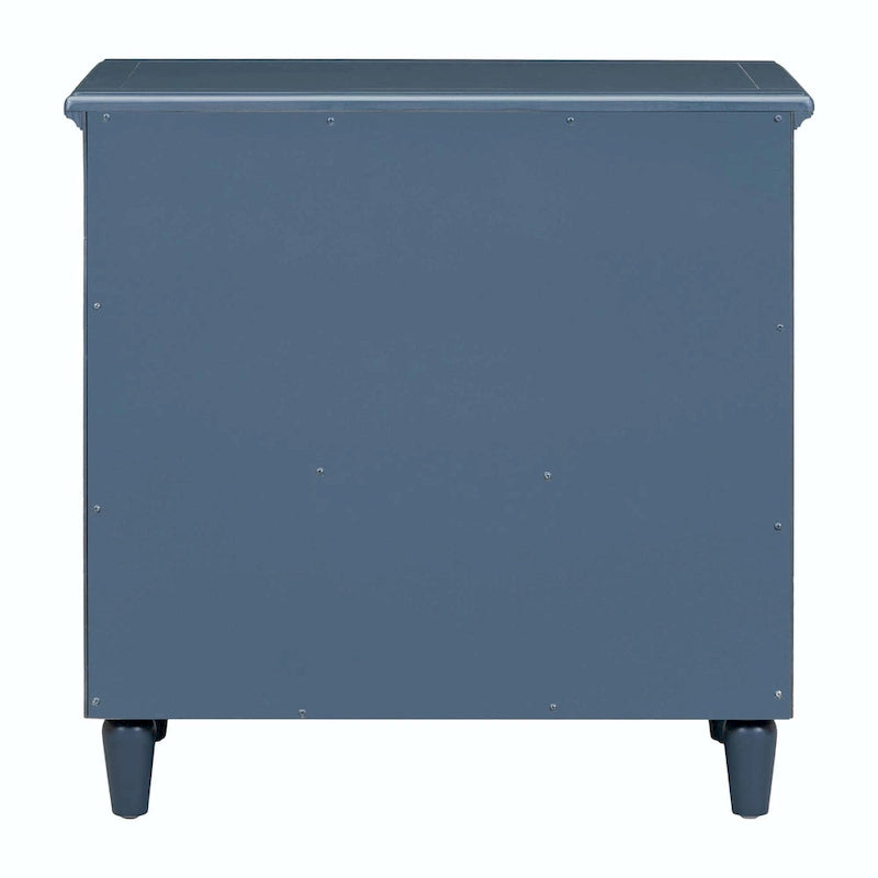Comodino a 3 cassetti in legno