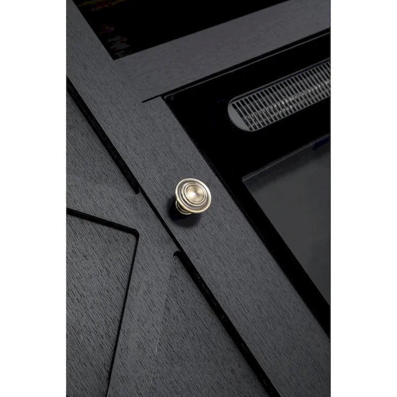 Supporto TV da 54 pollici color carbone per TV fino a 60 pollici con caminetto elettrico