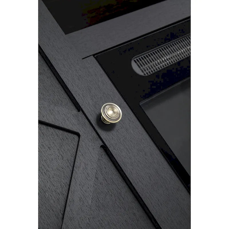 Supporto TV da 54 pollici color carbone per TV fino a 60 pollici con caminetto elettrico